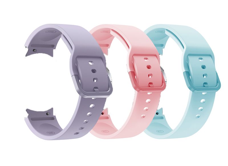 3PCS Silicone Bands Compatible with Galaxy Watch 7/6/5/4, 40-47mm,No Gap