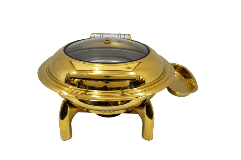 Lucille Gold Serving Chaffing Dish with Window