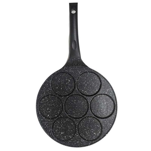 133-94 Seven-Cavity Smiley Design Non-Stick Fry Pan with Comfort Handle