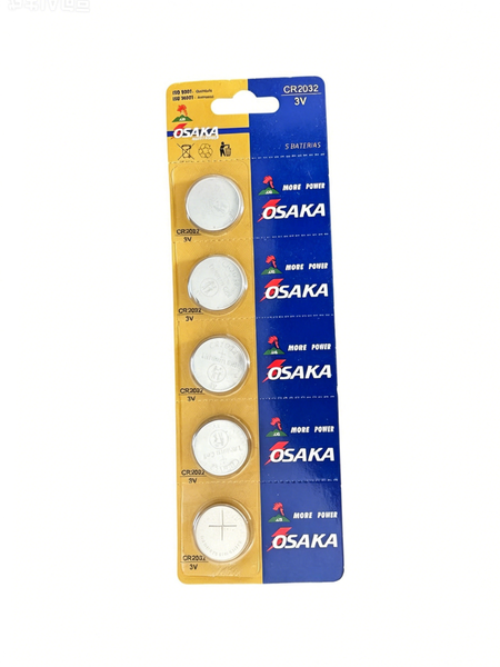 OSAKA CR2032 3V Lithium Coin Batteries - 5 Pack