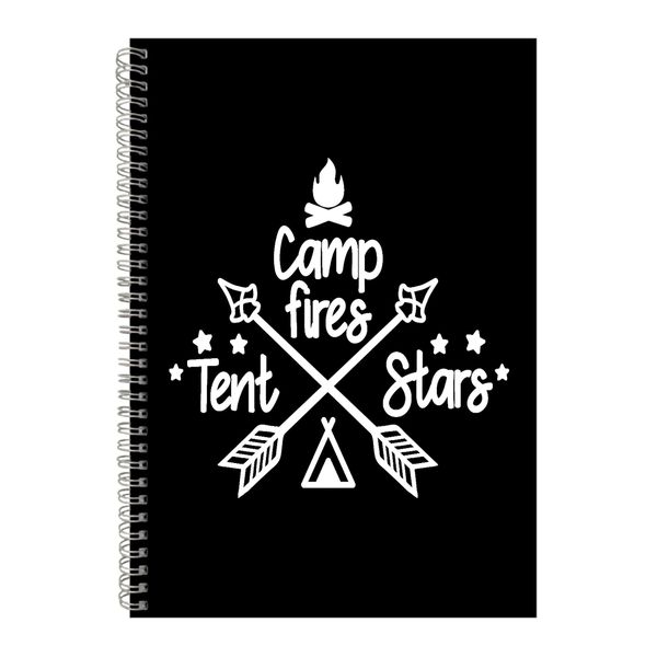 Tent A4 Notebook Spiral and Lined Outdoor Camping Graphic Notepad Gift 165