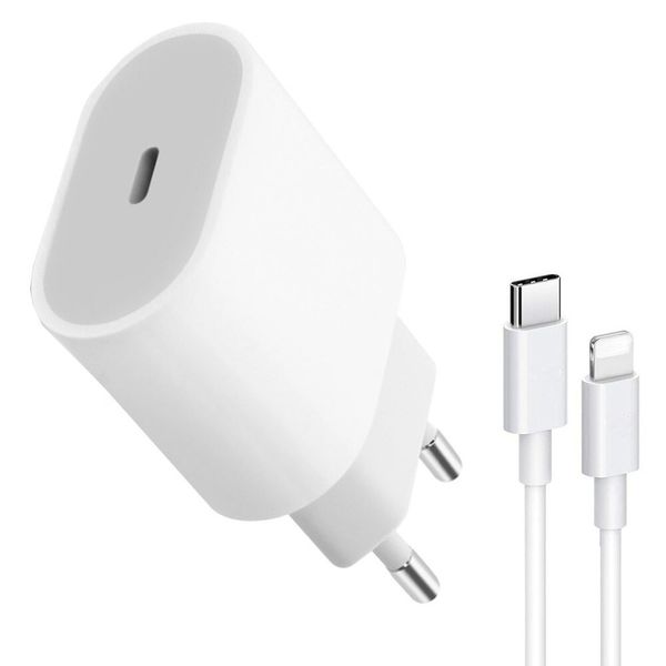 20W PD Fast Charger with 1M Cable Compatible with iPhone 16-11 Pro Max/Mini