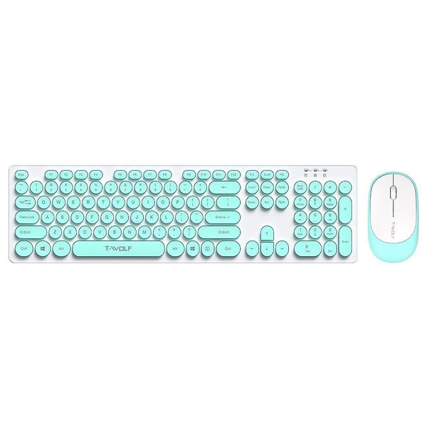 TUFF-LUV Wireless Keyboard &amp; Mouse Combo - Neon Green