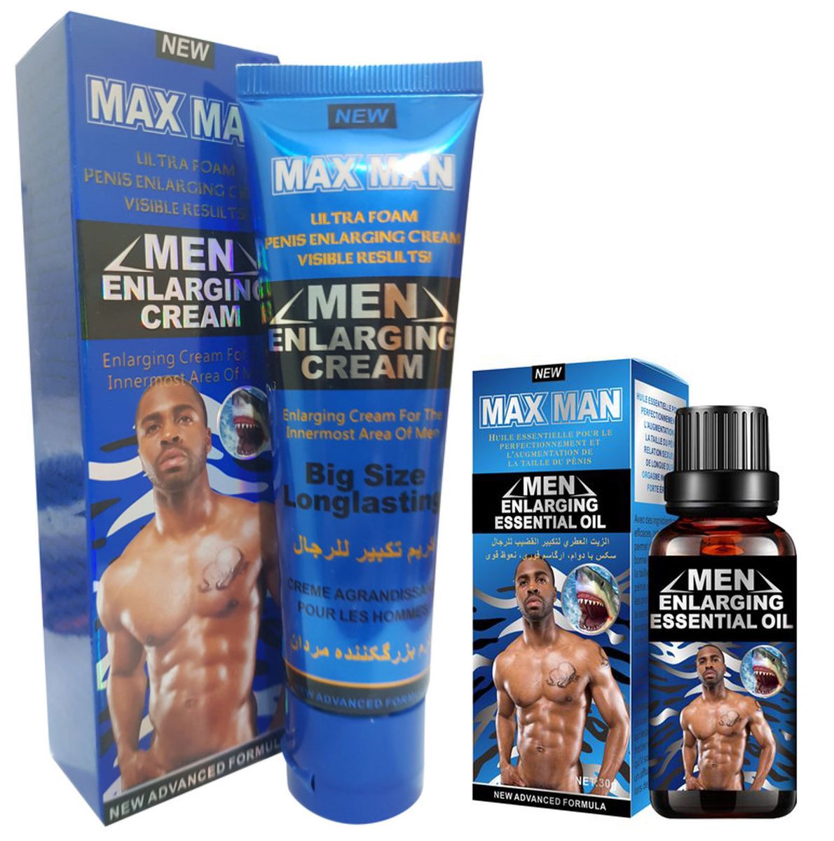 Serenity New Men Enlarging Cream and Essential Oil Kit Shop