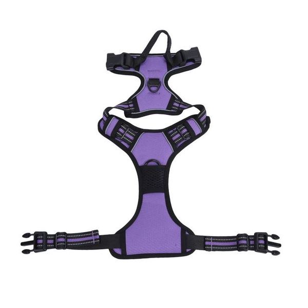 Reflective Dog Harness Vest Purple