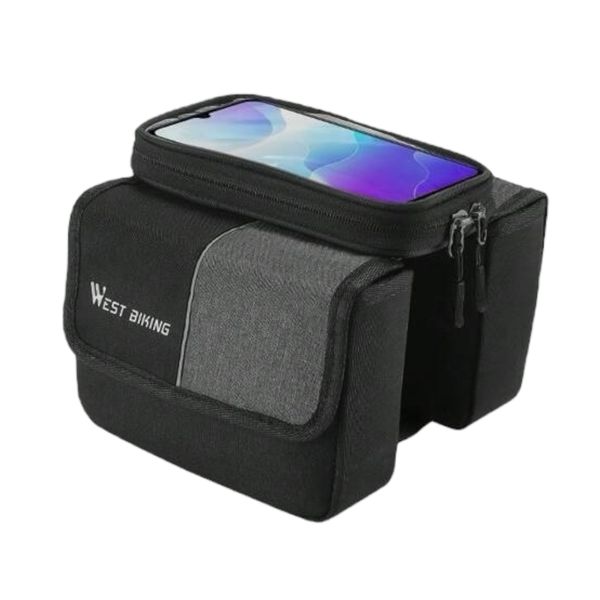 West Biking Centre Frame Storage Bag with Detachable Cell Phone Pouch