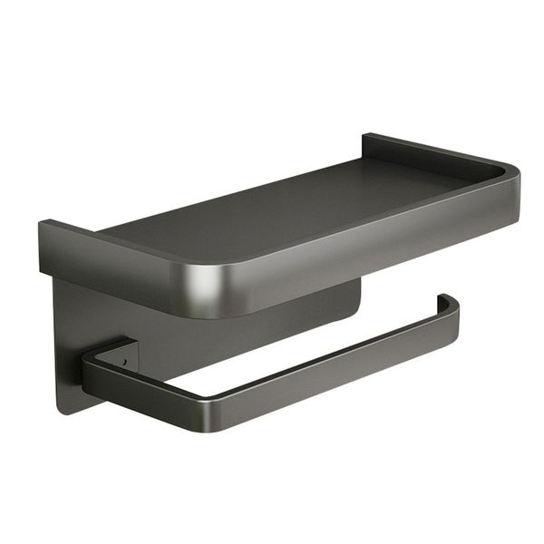 Punch-Free Paper Towel Holder For Bathroom And Toilet Black