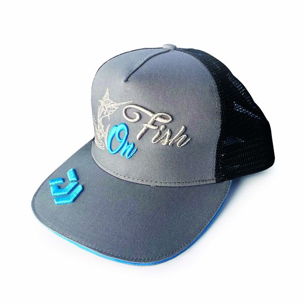 Daiwa Trucker Fish On Cap - Grey With Turquoise D