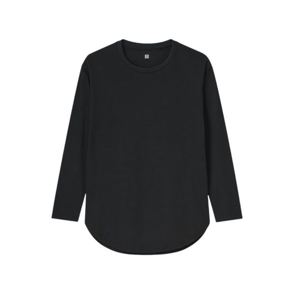 Women's Ice Silk Long-Sleeve Yoga Cover Up - Black