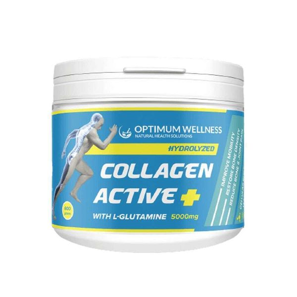 Optimum Collagen Active+ 10,000mg L-Glutamine 5000mg 500g 6-week supply