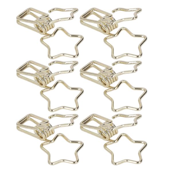 Star Binder Clips 100Piece Gold for Documents