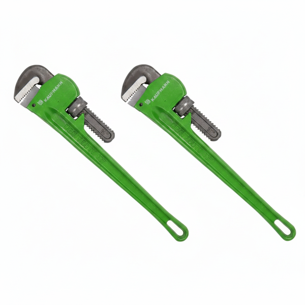 Kaufmann 450mm Pipe Wrench - Durable Ridgit Type for Plumbing &amp; - 2 Pack