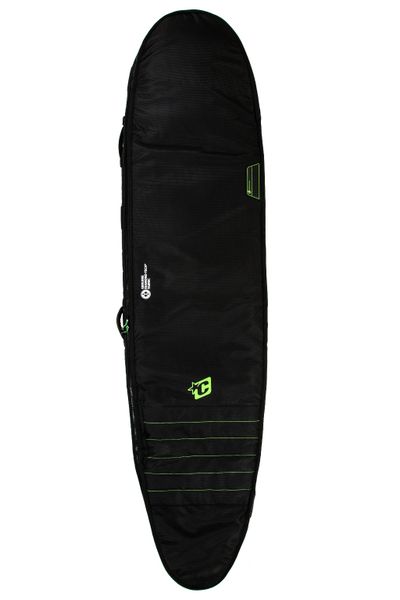 Creatures 8'0'' Longboard Double Surfboard Cover Bag - Black Lime