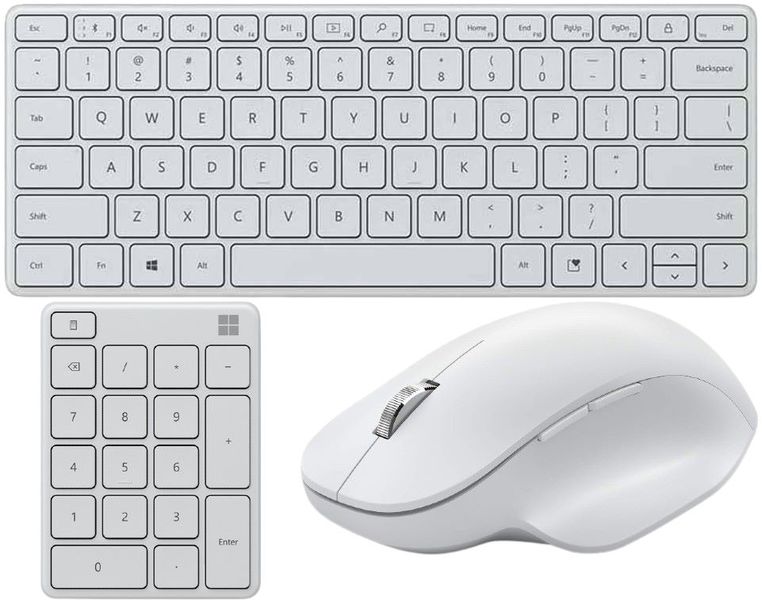 Microsoft Designer Compact Keyboard - Bundle with Mouse &amp; Number Pad