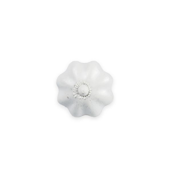 Knob - White Resin - Vintage Pumpkin - Home Décor - 29mm x 45mm