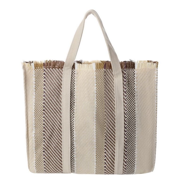 SoGood-Candy - Woven Multi-Texture Tote Bag with Canvas Trim | Buy ...