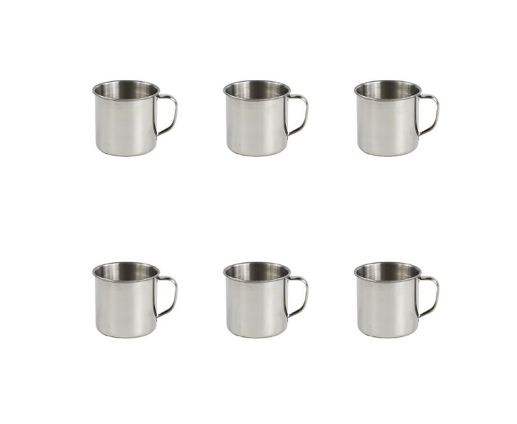 Stainless Steel Cups - 6 x 250ML
