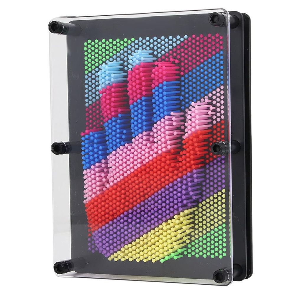 Kids Toy DIY Reusable Customisable 3D Rainbow Pin Art Display Board ...