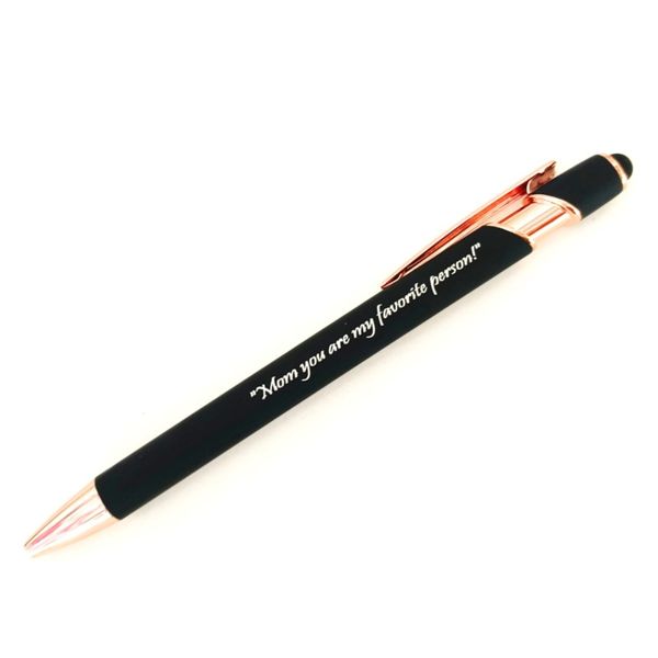 Personalized engraved pen" Mom you are my favorite person" stylus pen RGold