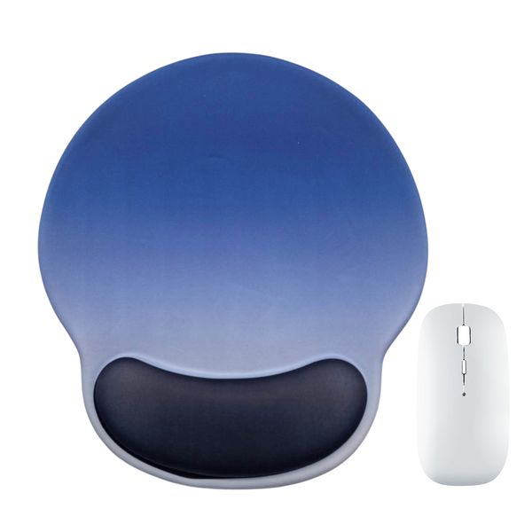 LD Ergonomic Blue Atmosphere Mouse pad and Wireless Mouse