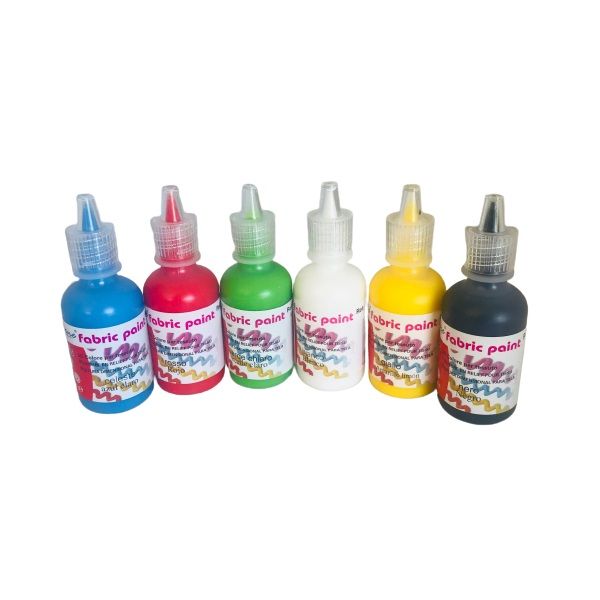 3D Fabric Paint Set (Set of 6) Assorted Colours 30ml Buy Online in
