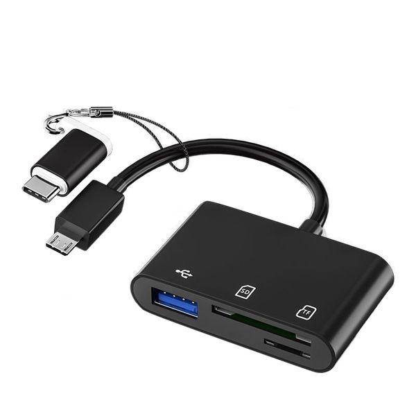 Memory Card Reader OTG Card Reader Adapter Type-C Micro to Usb/TF/SD
