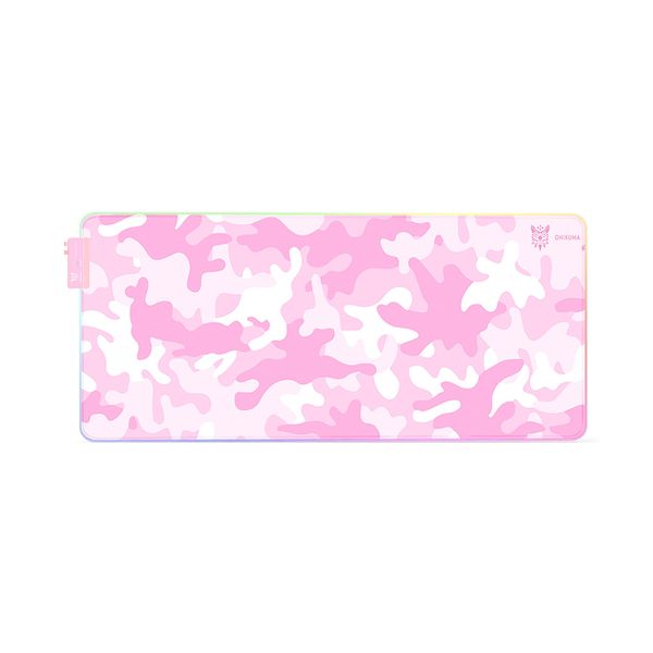 Onikuma Gaming Mousepad Pink Camouflage with Lighting