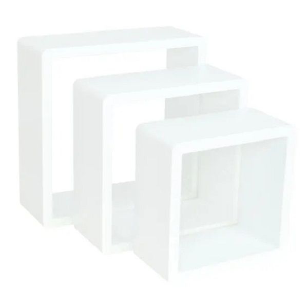 Cube Wall Floating Shelf With Rounded Edges Set Of 3
