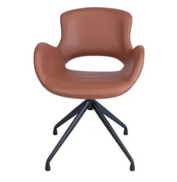 Luna Office, Dinning Chair - Cognac Leather (Brown)