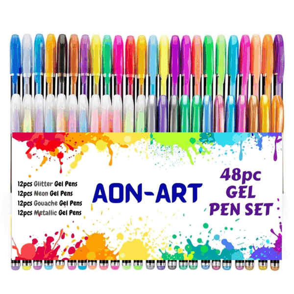Aon-Art 48pc Gel Pens Set