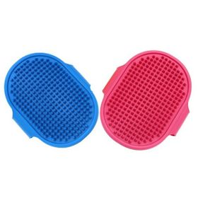 Pet Grooming Rubber Glove Brush (Set of 2) Pink & Blue | Shop Today ...