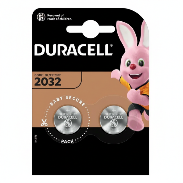 Duracell 2 Piece Lithium CR2032 Coin Battery Pack - 3V Power