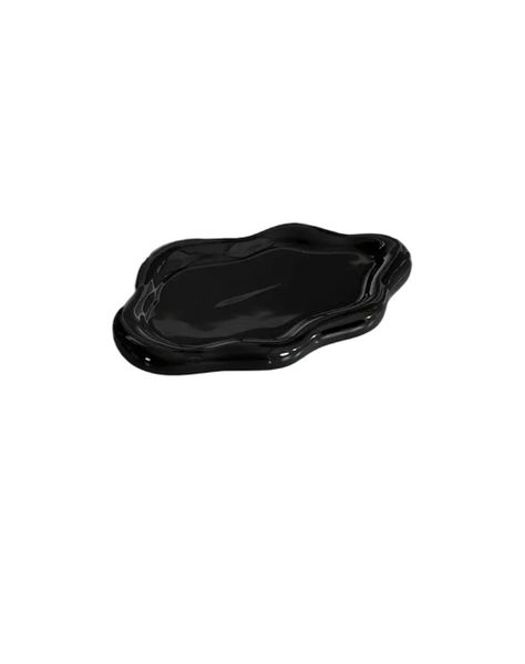 Black Large Cloud-Shaped Ceramic Tray