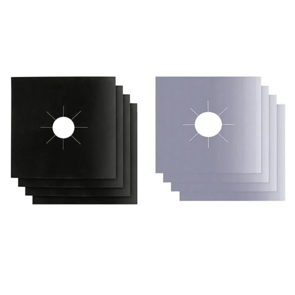 8-Piece Teflon Stove &amp; Cooktop Protector Mats - Non-Stick, Reusable