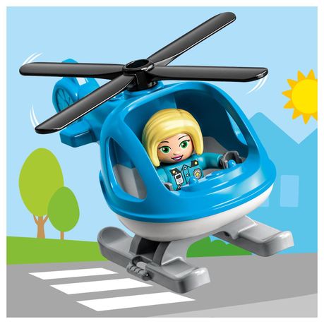 LEGO DUPLO Rescue Police Station 10959 Push & Go Car Toy with Lights and  Siren plus Helicopter, Early Learning Toys for Toddlers, Boys & Girls 2  Plus Years Old 