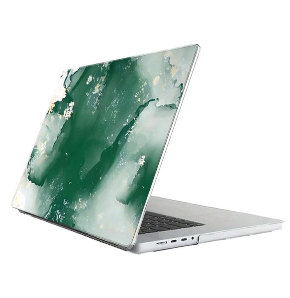 Aesthetic Marble Design Case For MacBook Air M2 2022 - Emerald Green