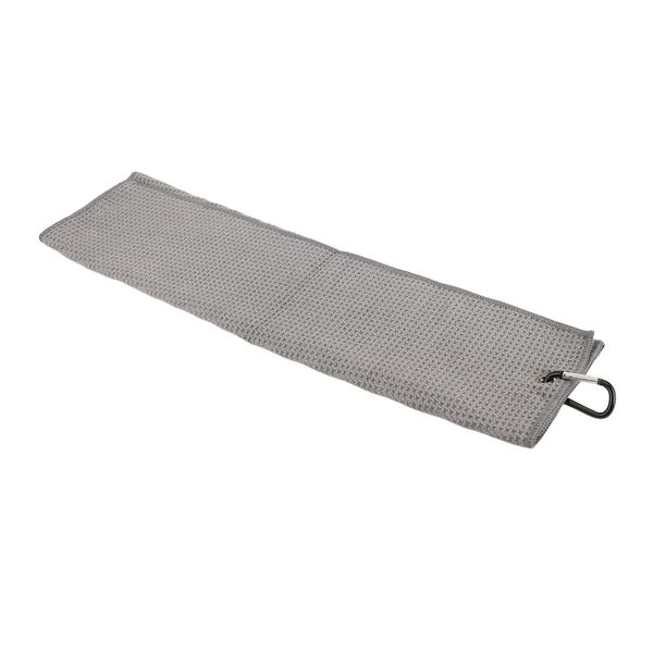 Microfiber Golf Towel Carabiner Grey