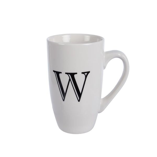 Kitchen Accessories - Mug - Letter 'W' - Ceramic - White - 3 Pack
