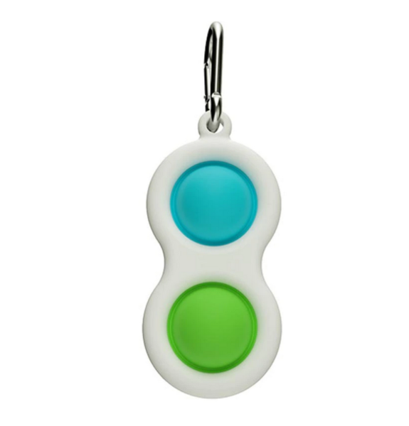 MXM - Simple Fidget Keychain Dimple Pop It! Sensory Toy Keyring - 2 Colour
