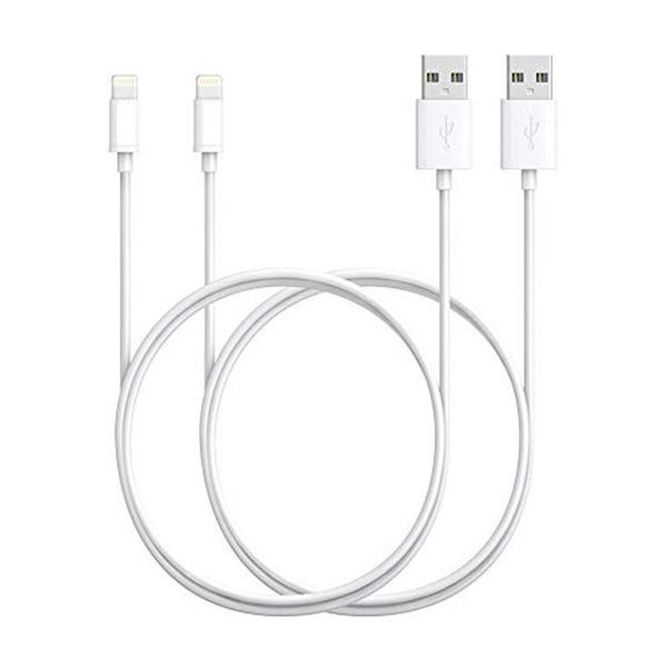 Silver Star iPhone USB Charging Cable for iPhone 5 &amp; 6 - White (Pack of 3)
