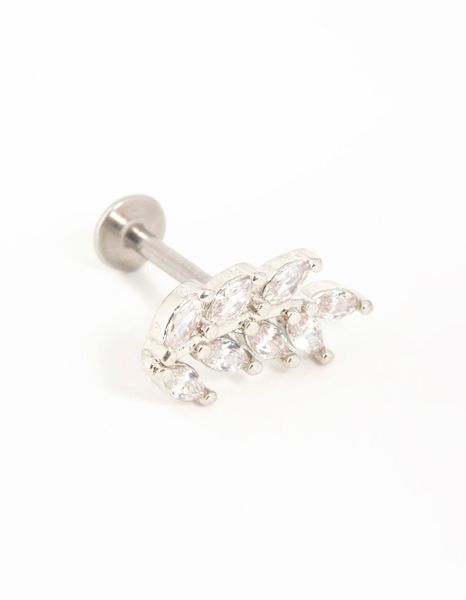 Lovisa Surgical Steel Cubic Zirconia Vine Flatback Stud