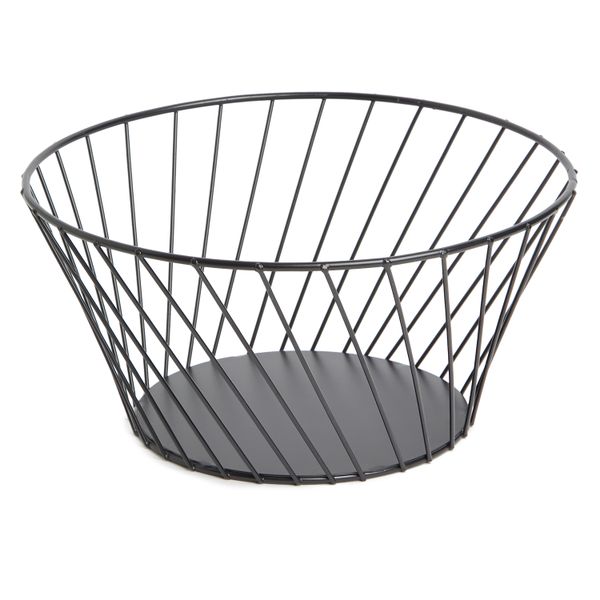 George &amp; Mason - Metal Fruit Basket - Black