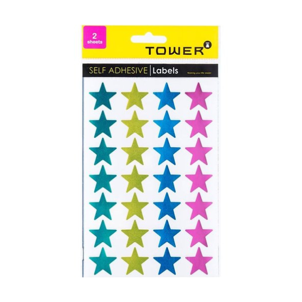 Tower Large Mixed Star Stickers