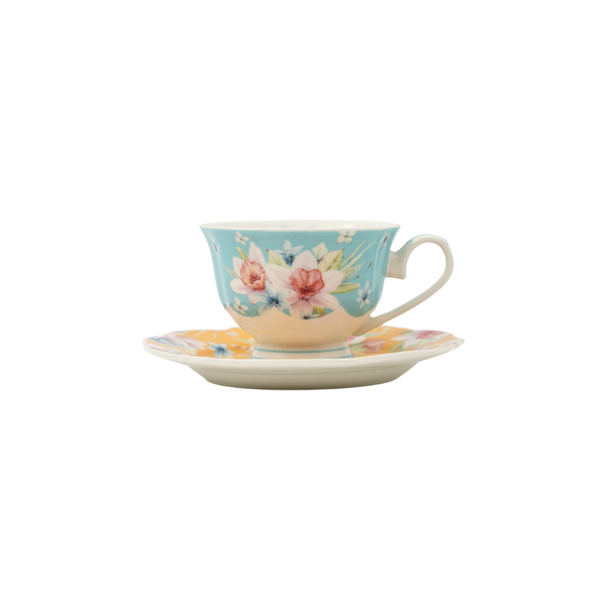 JENNA CLIFFORD - Jenna's Garden Cup &amp; Saucer Set of 4
