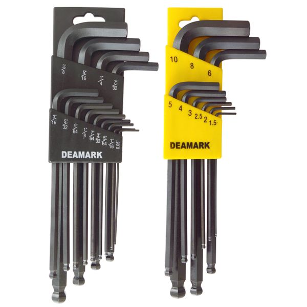 Deamark - Hex Ball Point - Allen Key - 22 Piece Met1.5-10/imp