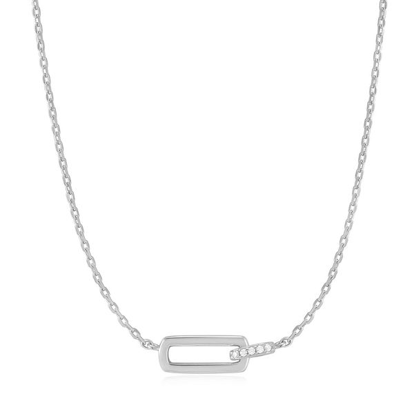 Ania Haie Glam Interlock Necklace - Silver
