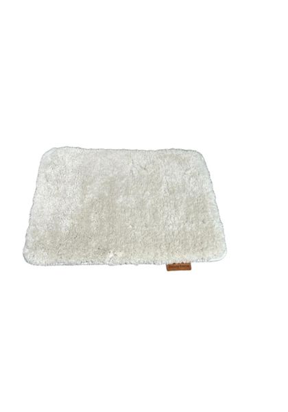 White Micro-polyester Rectangular Bath Mat