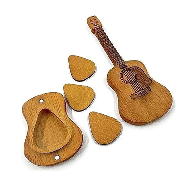 Wooden Guitar Pick Box Wooden Acoustic Guitar Pick Box
