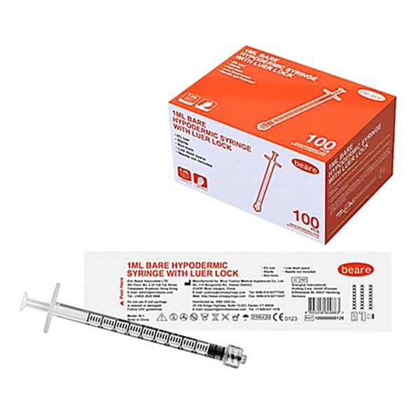 Beare - Syringe 1ml Luer Lock 100's