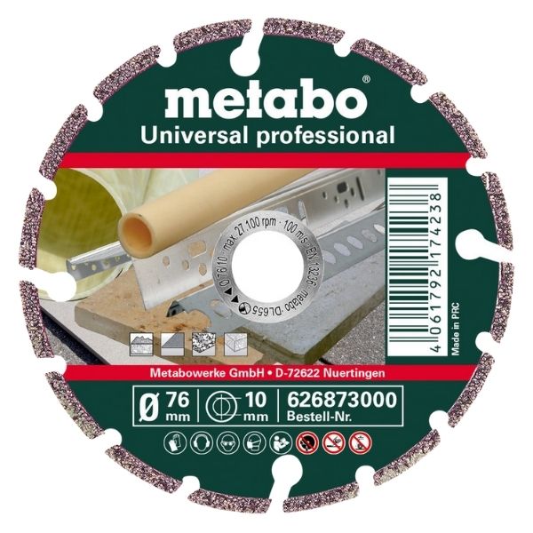 Metabo-Diamond Cutting Disc 76 x 10mm, Universal "Professional" (626873000)